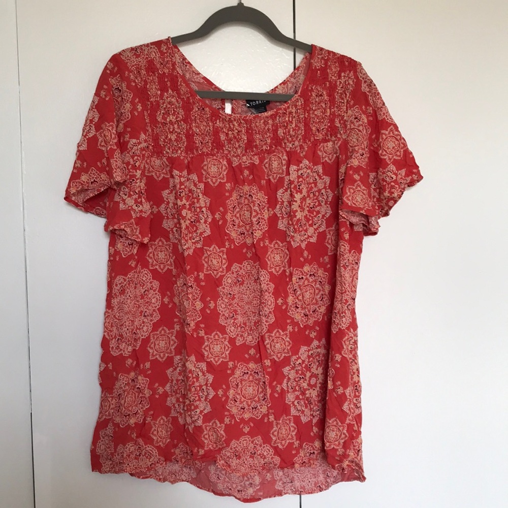 Torrid orange mandala top size 2X! Breezy for summer!🎆